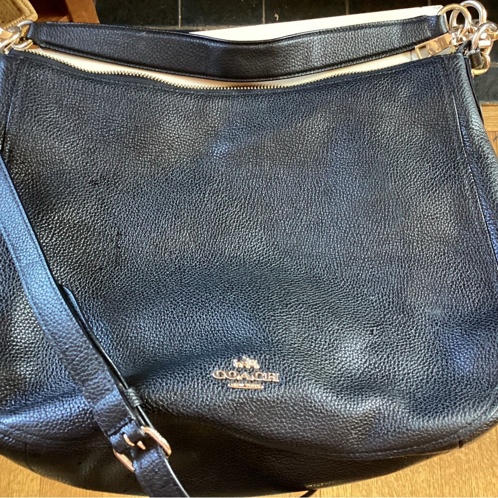 Coach Black Leather Shoulder/Crossbody Bag